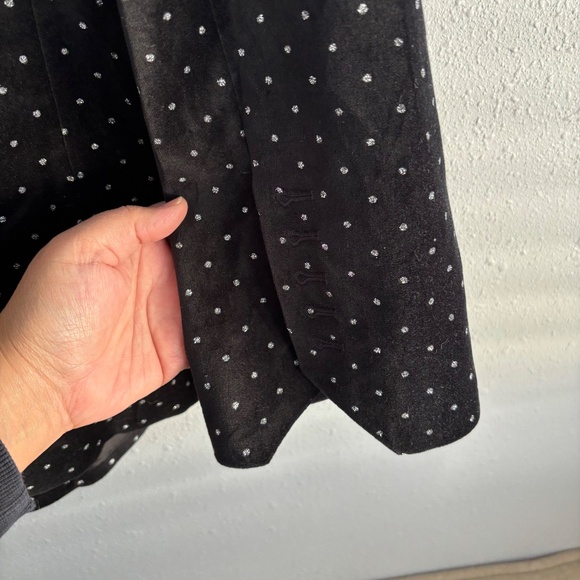 Zadig & Voltaire Black Visko Velvet Glitter Dots Blazer - Picture 7 of 14